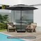 10 ft Garden Umbrella with 3-Tier Vented Design and Tilt Adjustment